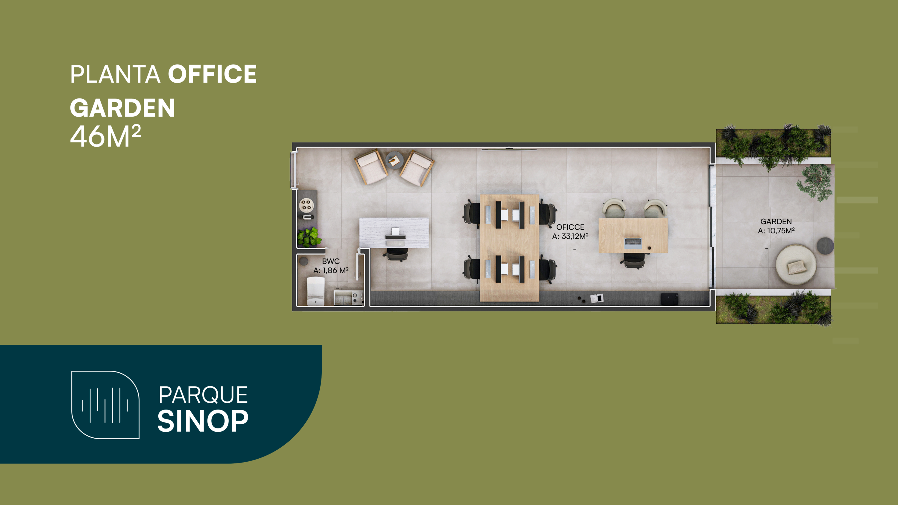 Planta office garden Parque Sinop